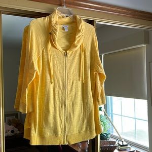 Chico’s yellow zipped sweater